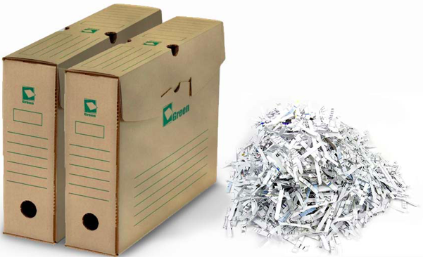 destruction de document avec porte documents en carton